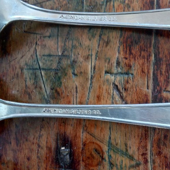 Vintage American Silver Co. Silverplate Soup Spoons Camelot Harvest Set of 6 - Picture 15 of 16